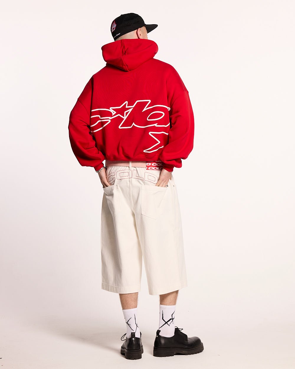 DEFENSE HOODIE RED - COLD CULTURE