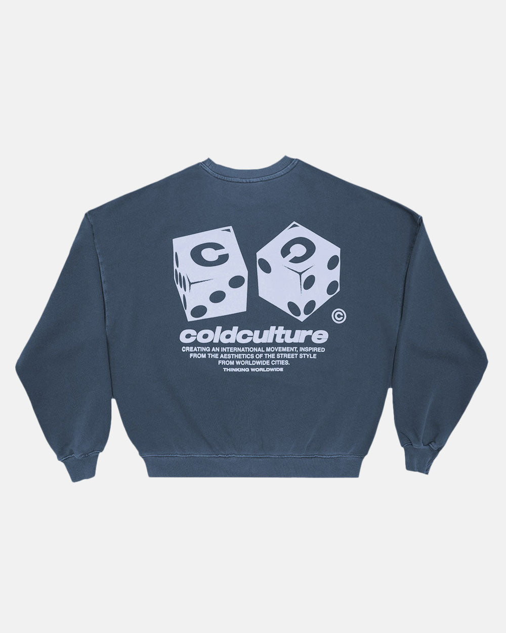 DICE CREWNECK SLATE BLUE - COLD CULTURE