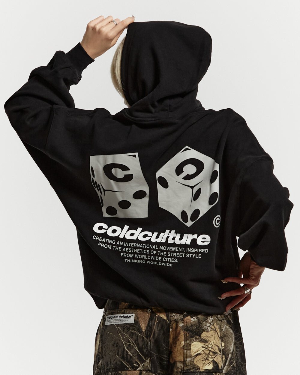 DICE HOODIE BLACK - COLD CULTURE