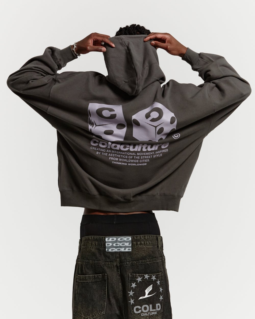 DICE HOODIE GREY - COLD CULTURE