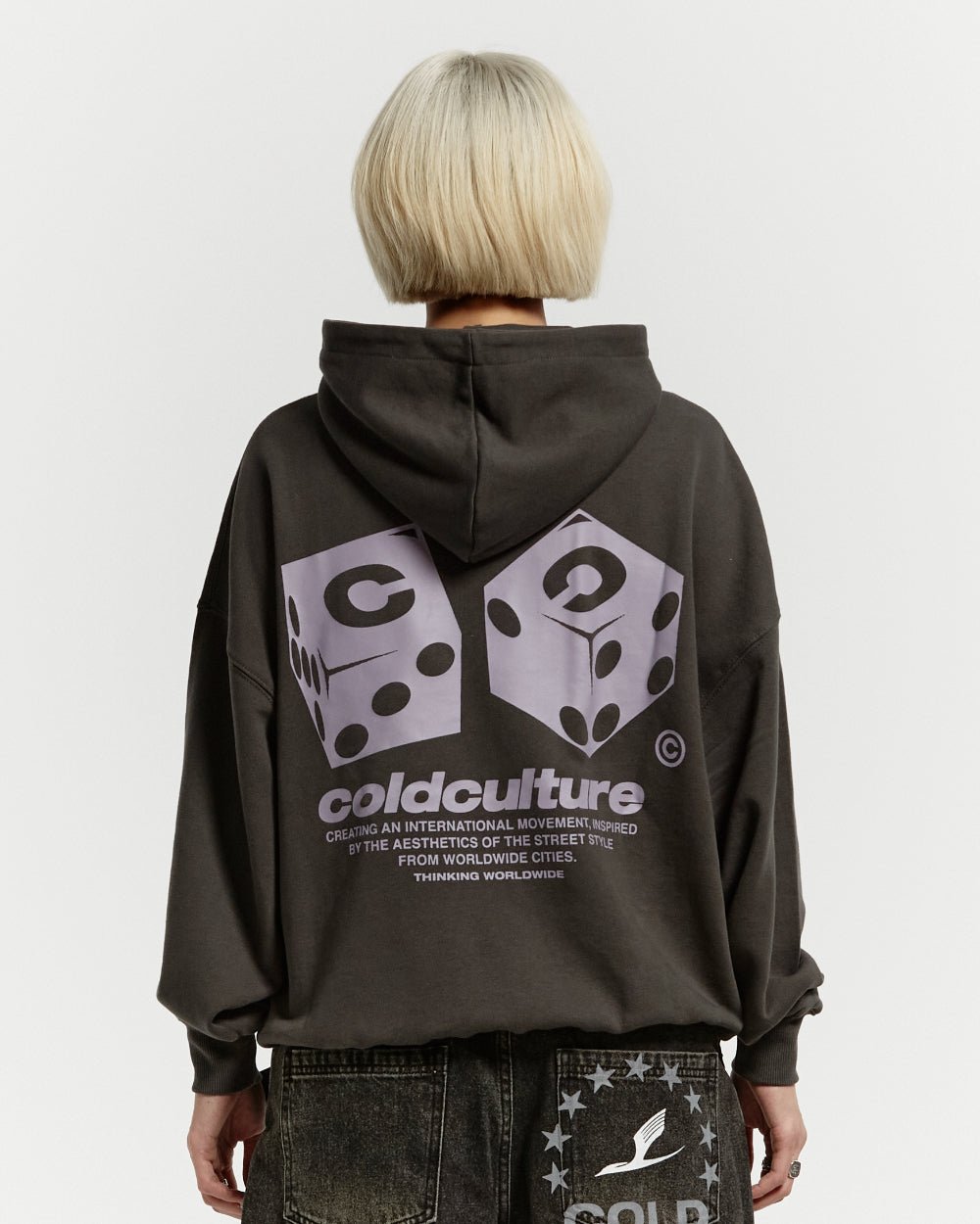 DICE HOODIE GREY - COLD CULTURE