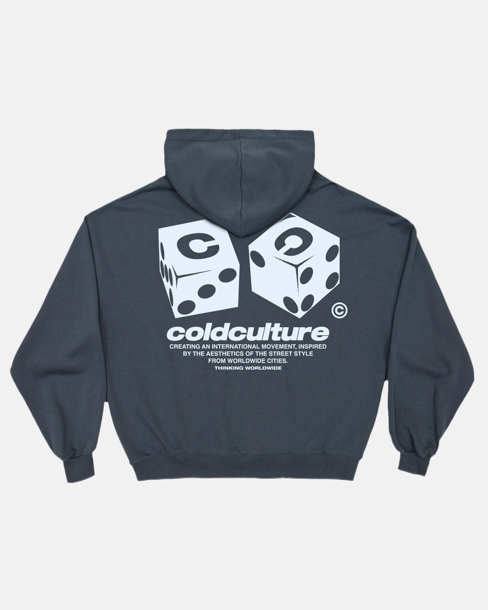 DICE HOODIE SLATE BLUE - COLD CULTURE