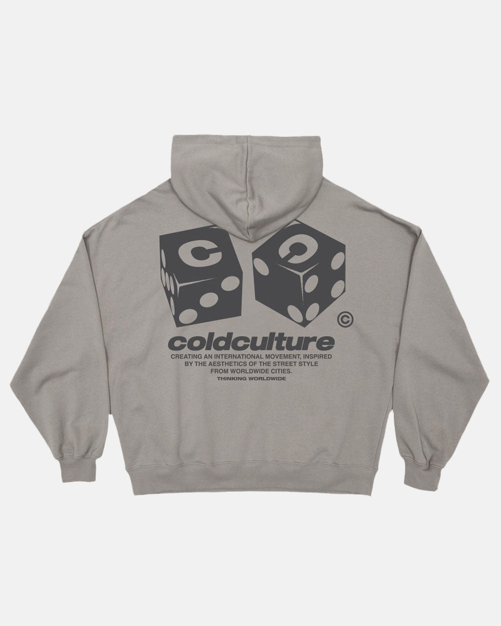 DICE HOODIE WASHED GREY - COLD CULTURE