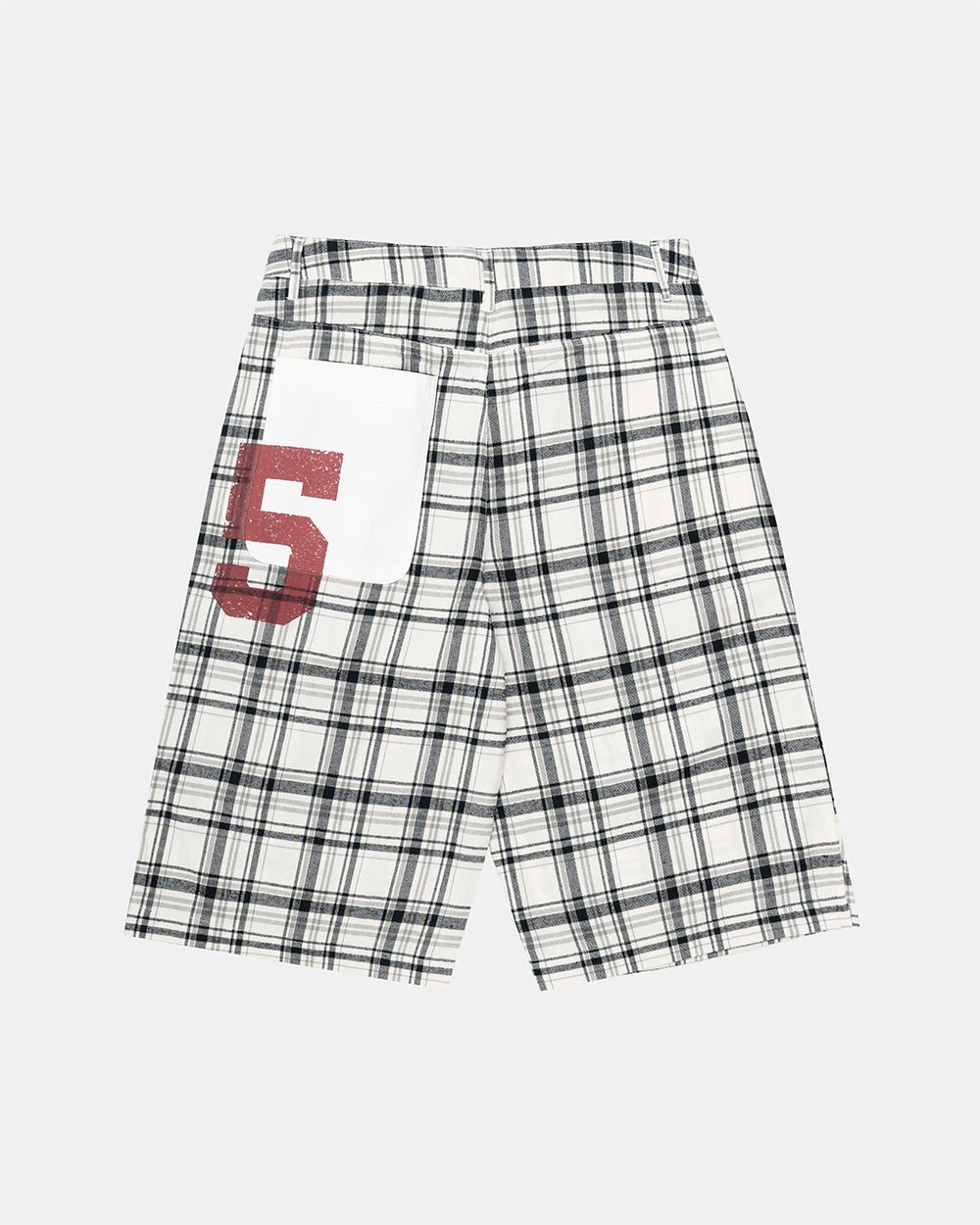 DINING CHECK JORTS BLACK - Cold Culture