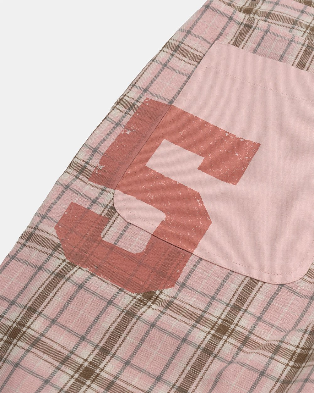 DINING CHECK JORTS PINK - Cold Culture
