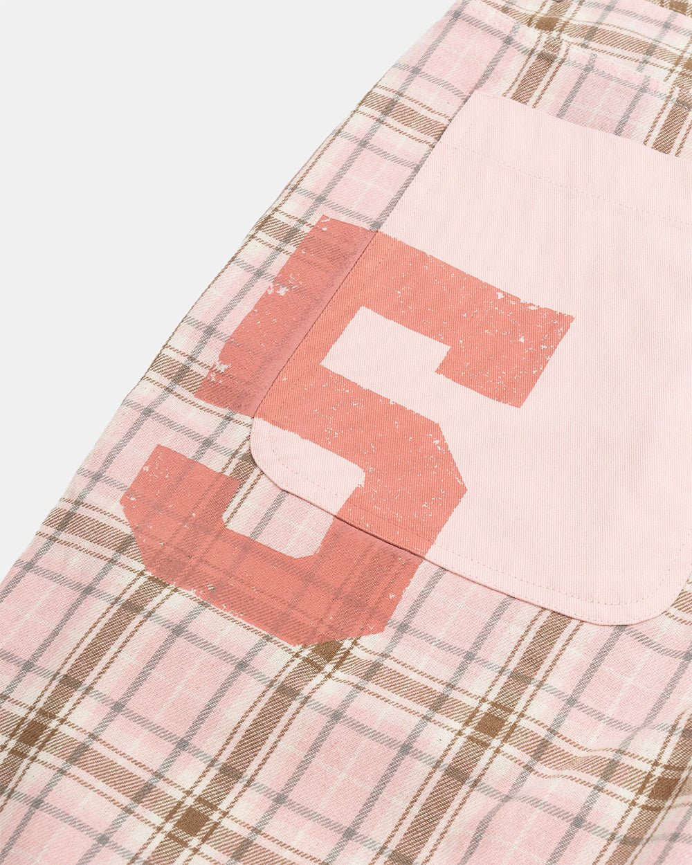DINING CHECK JORTS PINK - Cold Culture