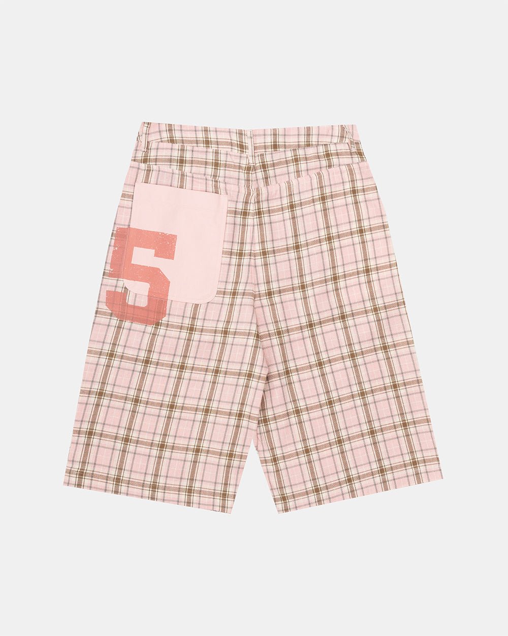 DINING CHECK JORTS PINK - Cold Culture