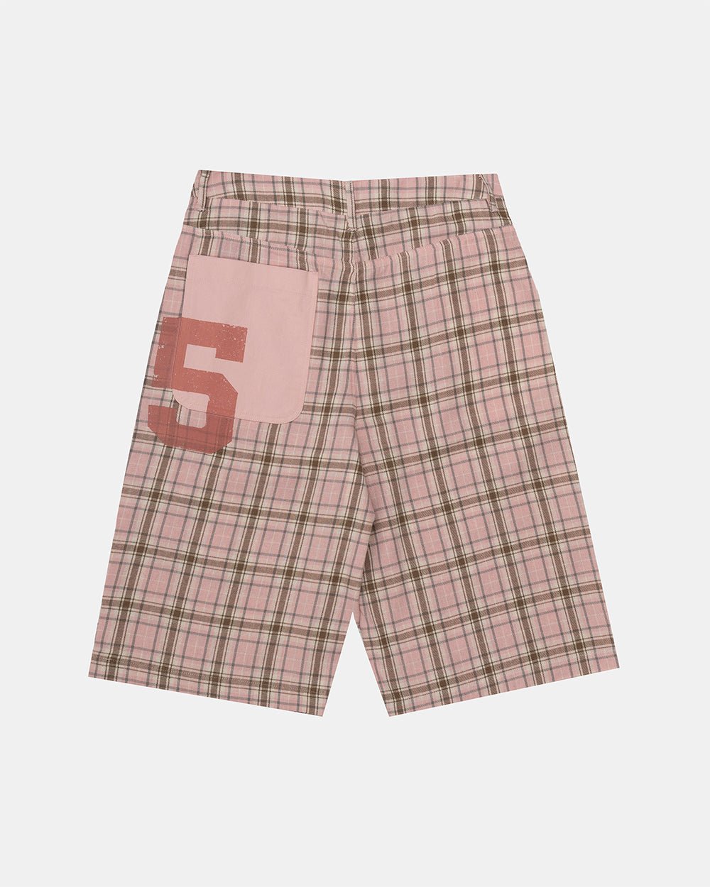 DINING CHECK JORTS PINK - Cold Culture