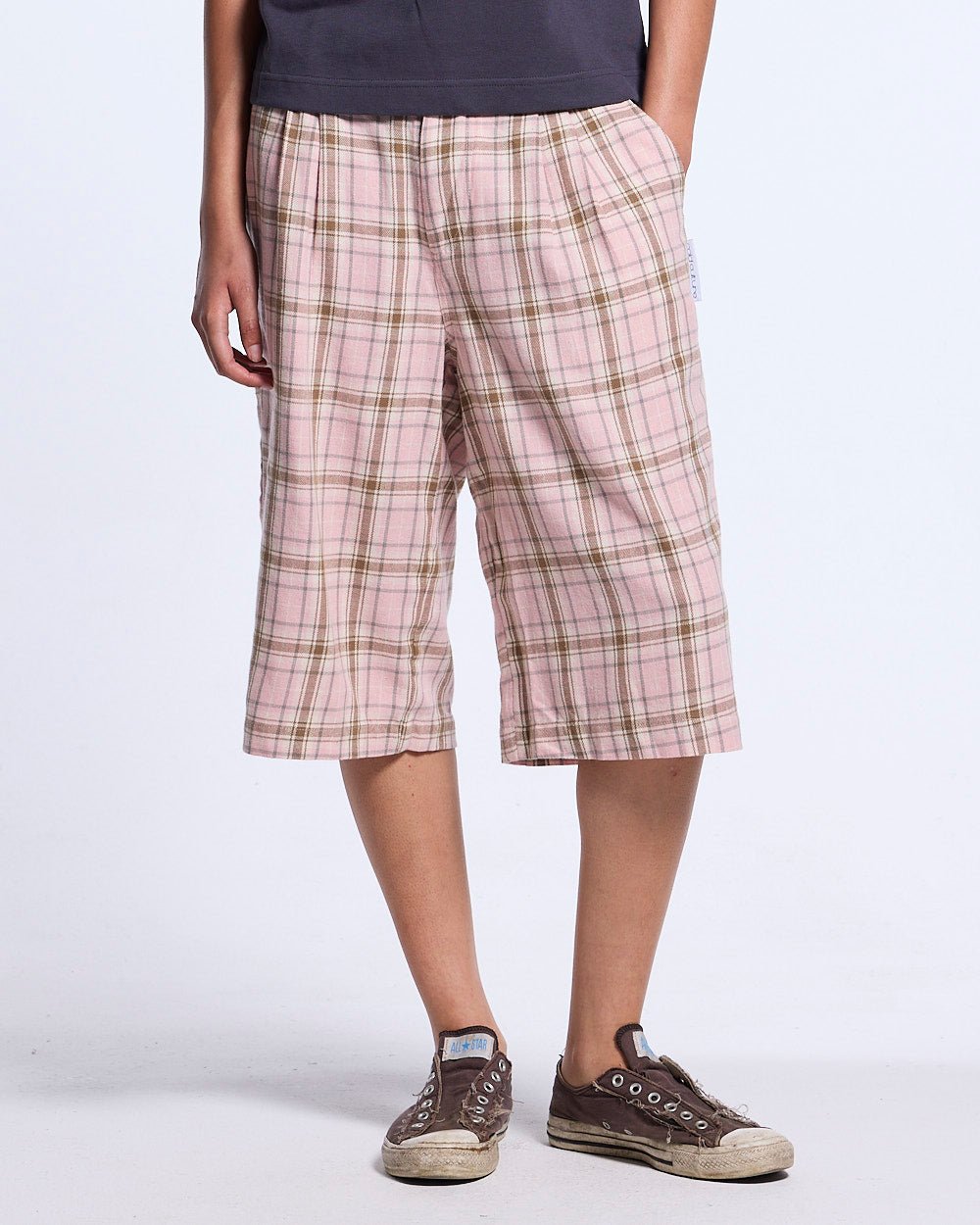DINING CHECK JORTS PINK - Cold Culture #woman
