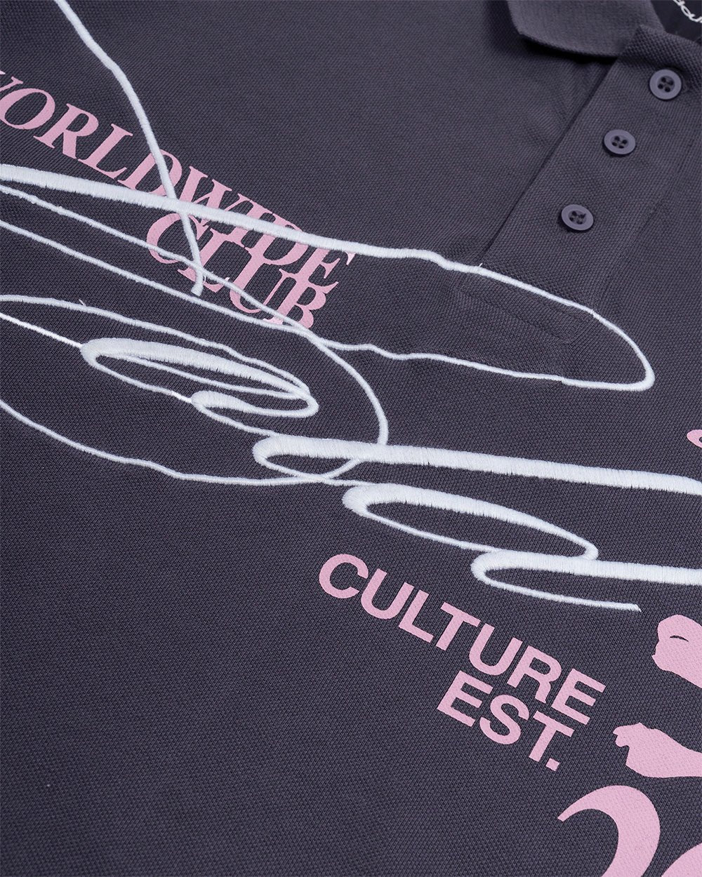 DIRTY SKULL POLO DARK GREY - Cold Culture