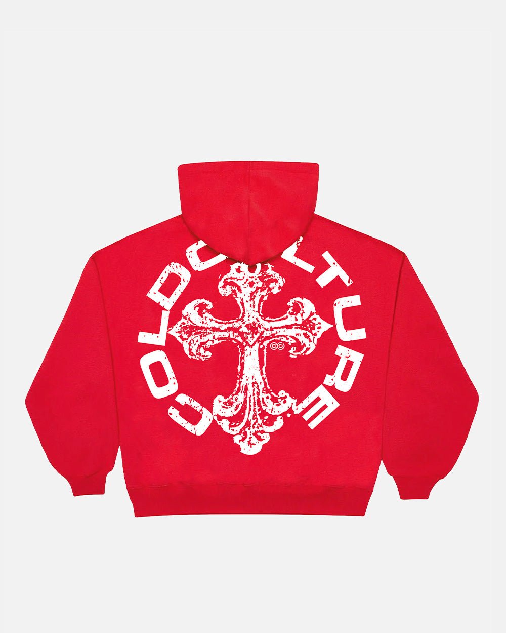 DISCHARGE HOODIE RED - Cold Culture