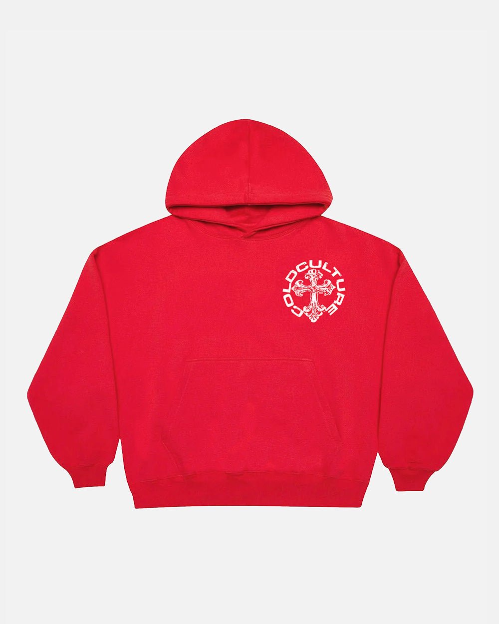 DISCHARGE HOODIE RED - Cold Culture