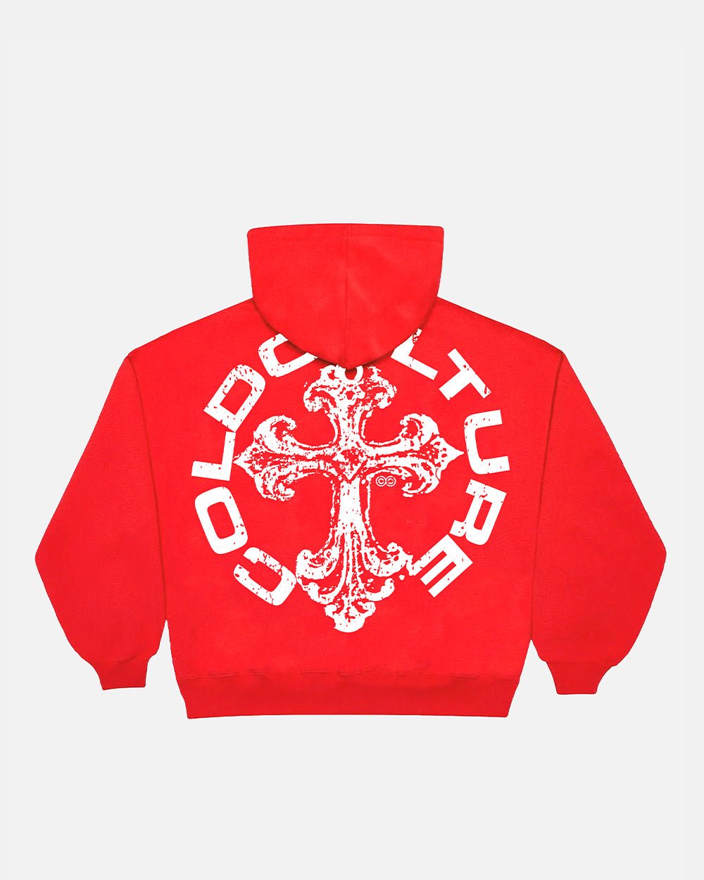 DISCHARGE HOODIE RED - Cold Culture