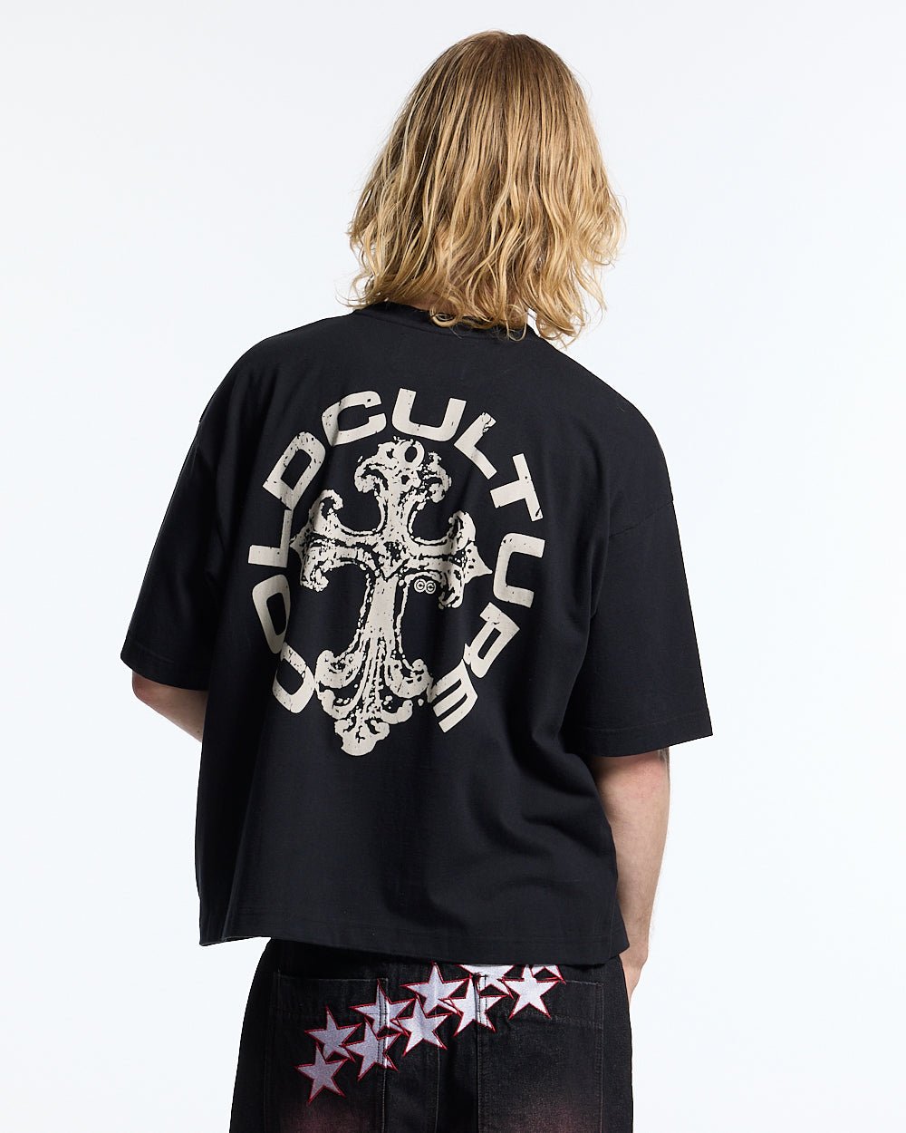 DISCHARGE TEE BLACK - Cold Culture