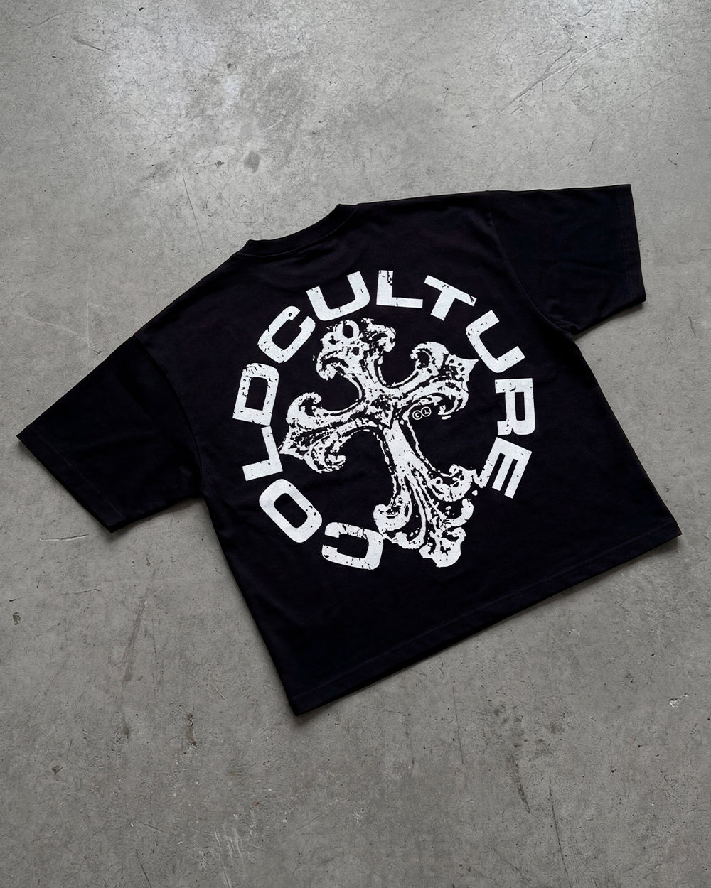 DISCHARGE TEE BLACK - Cold Culture