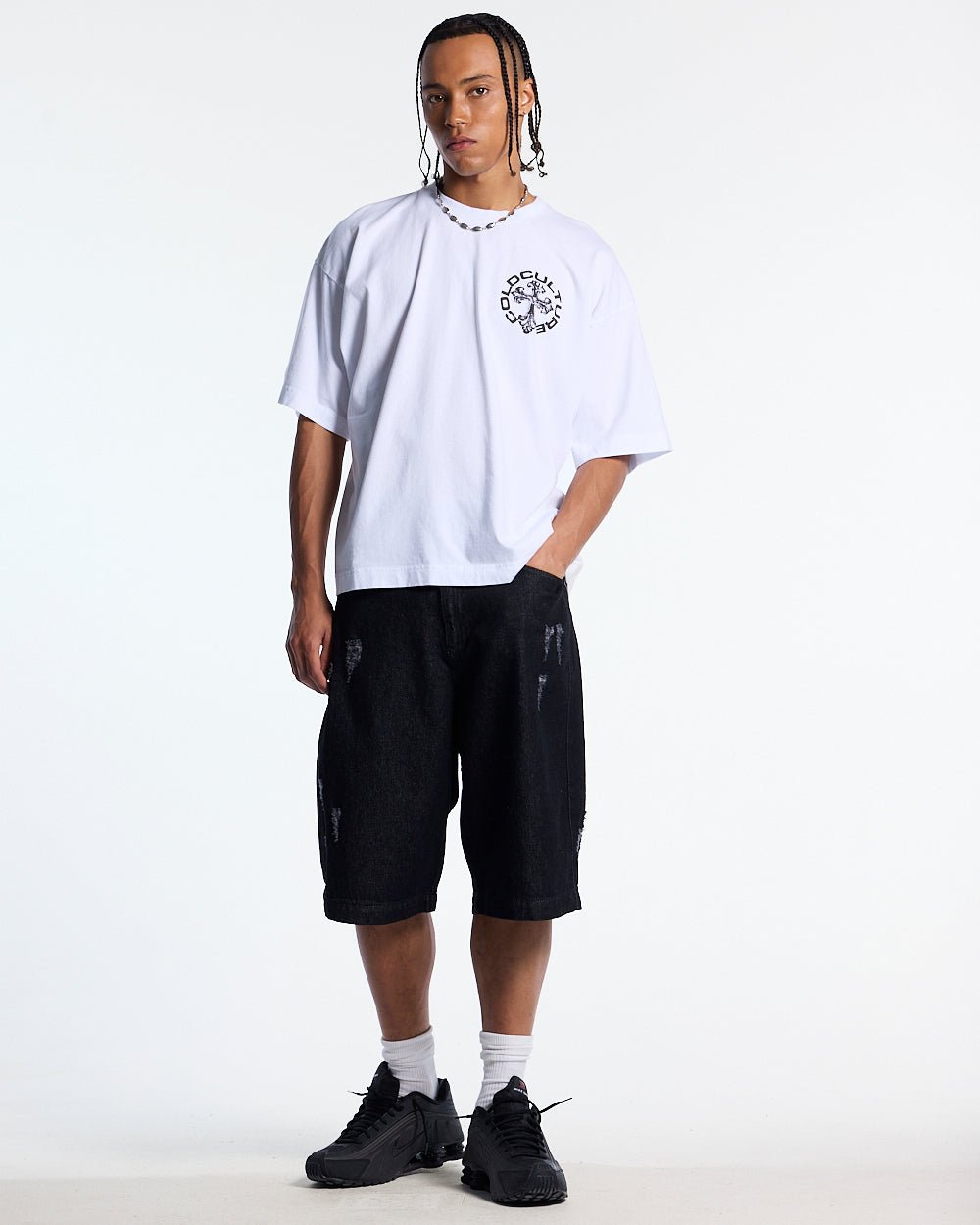 DISCHARGE TEE WHITE - Cold Culture