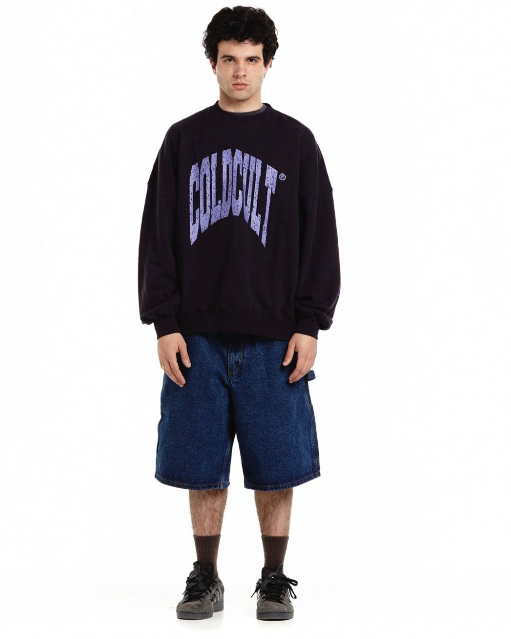 DISORTED CREWNECK ULTRAMARINE PURPLE - COLD CULTURE