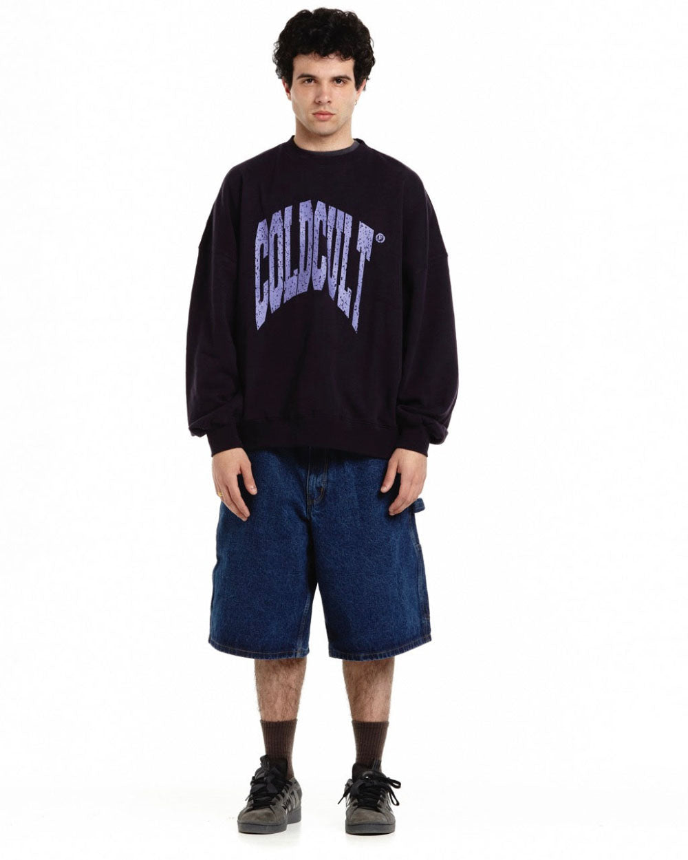 DISORTED CREWNECK ULTRAMARINE PURPLE