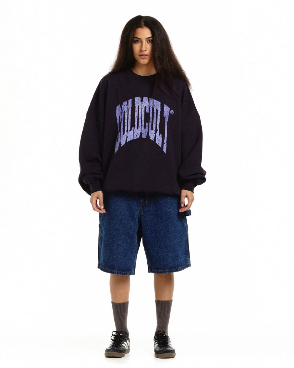 DISORTED CREWNECK ULTRAMARINE PURPLE