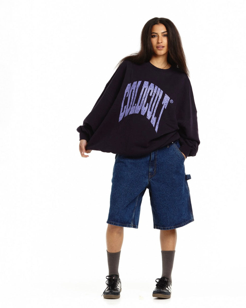 DISORTED CREWNECK ULTRAMARINE PURPLE