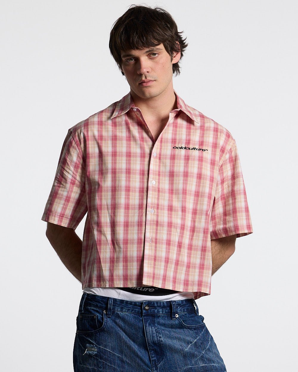 DISTORTED CHECK SHIRT - Cold Culture