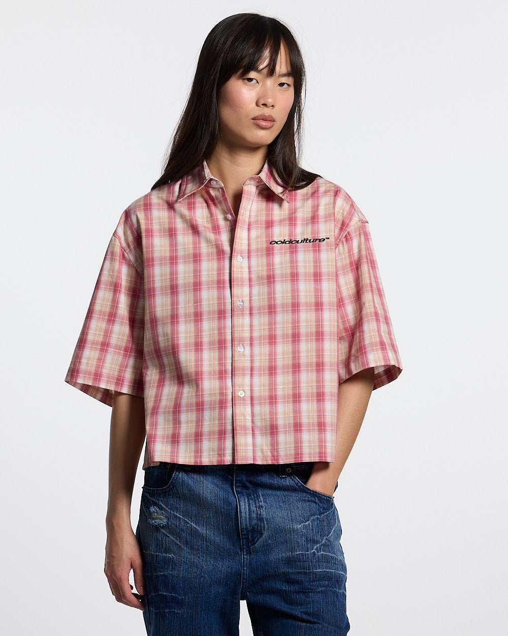 DISTORTED CHECK SHIRT - Cold Culture