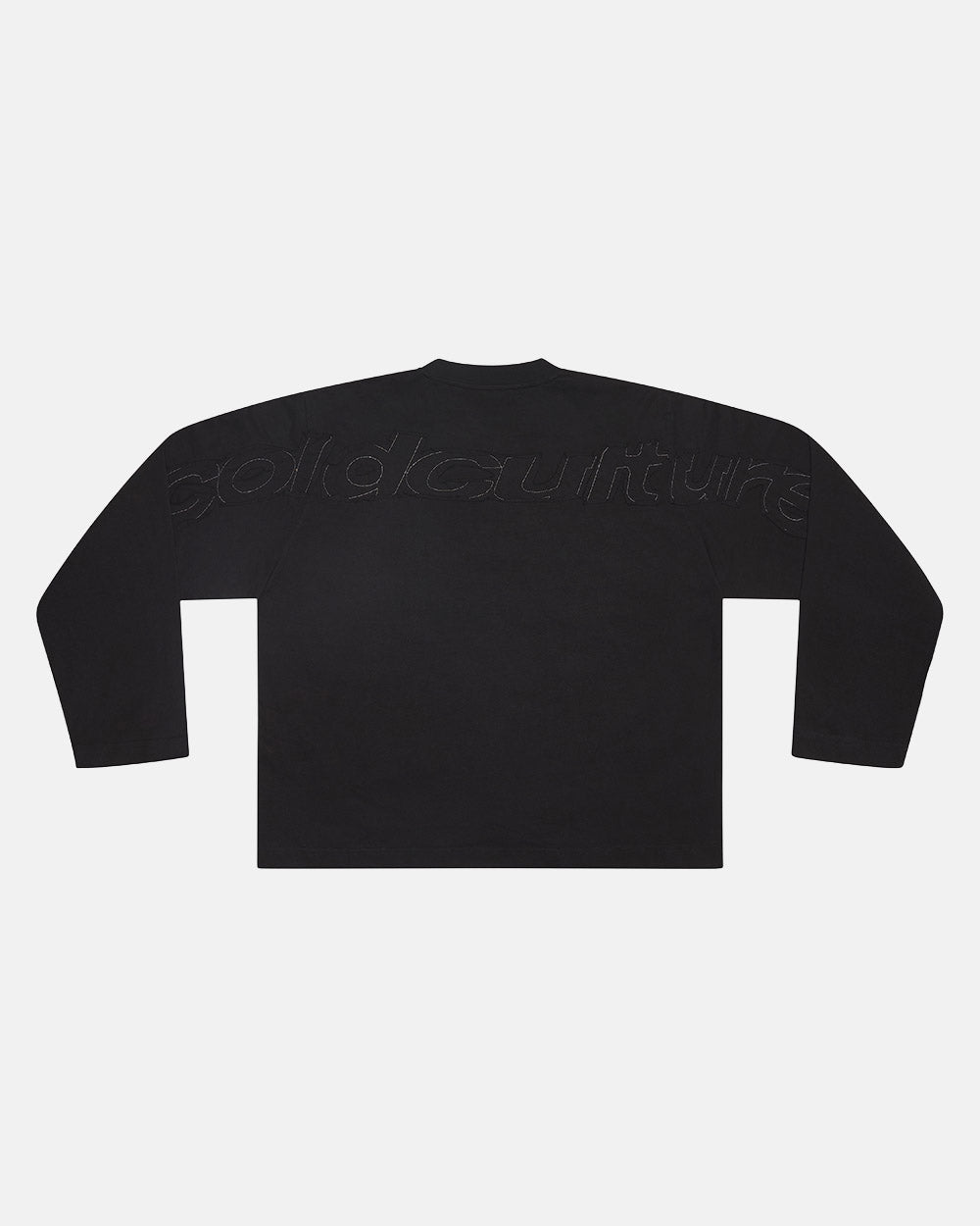 DISTRESS CURVED LONGSLEEVE BLACK - Cold Culture