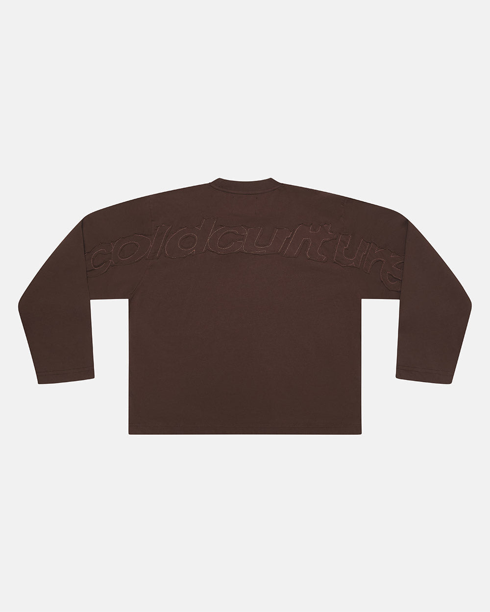 DISTRESS CURVED LONGSLEEVE BROWN - COLD CULTURE