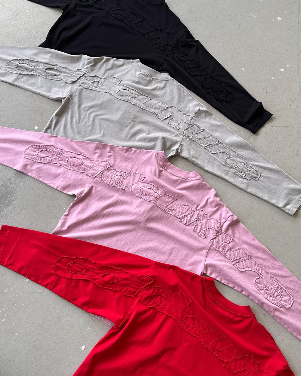 DISTRESS CURVED LONGSLEEVE PINK - Cold Culture