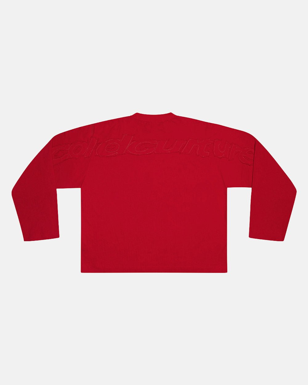 DISTRESS CURVED LONGSLEEVE RED - Cold Culture