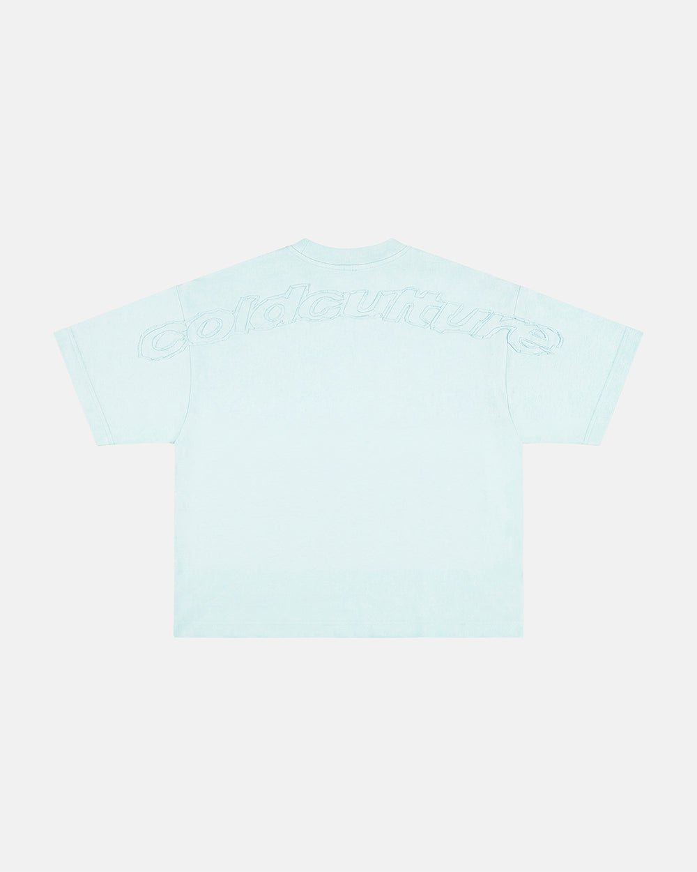 DISTRESS CURVED TEE BLUE - Cold Culture