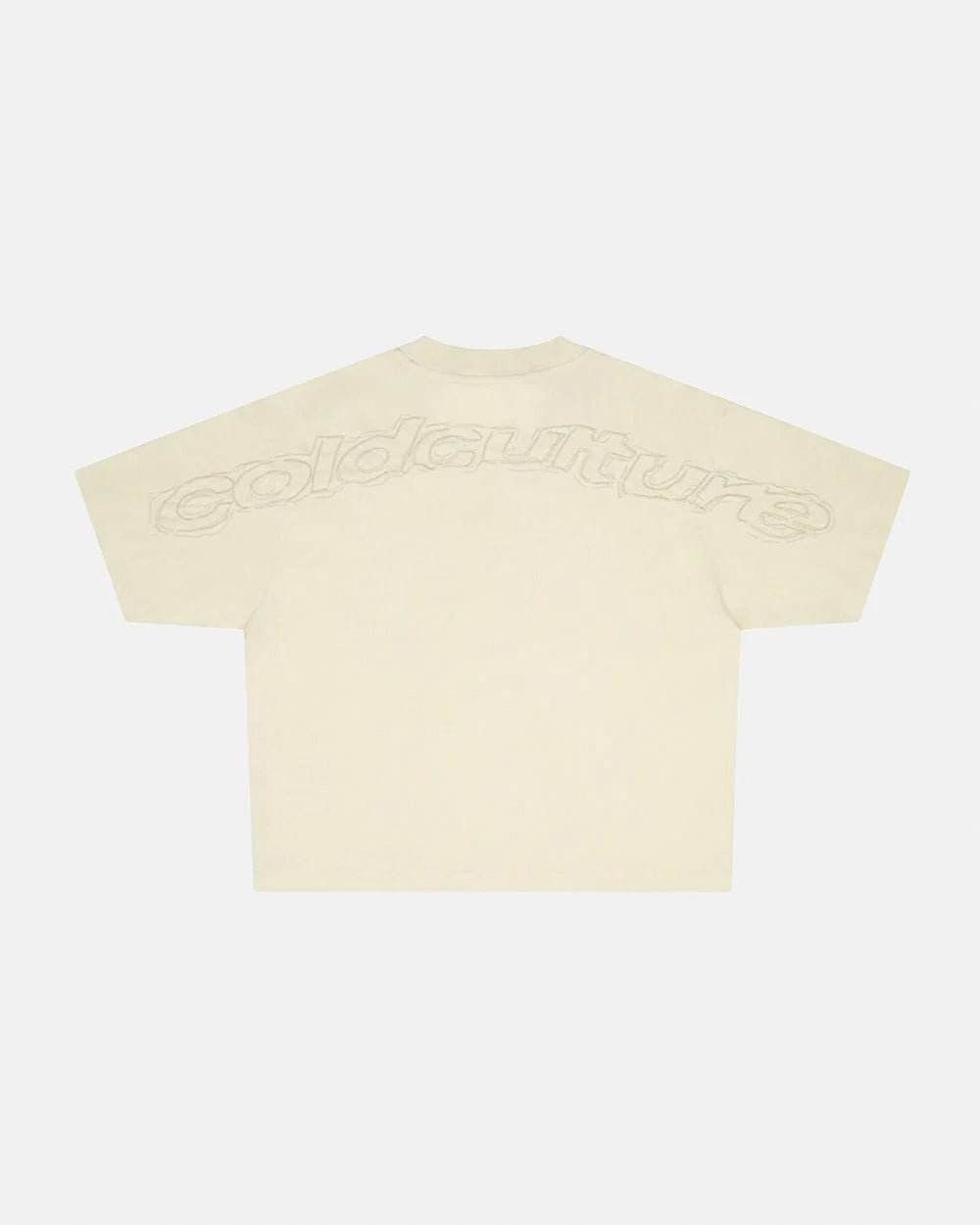 DISTRESS CURVED TEE CREAM - Cold Culture
