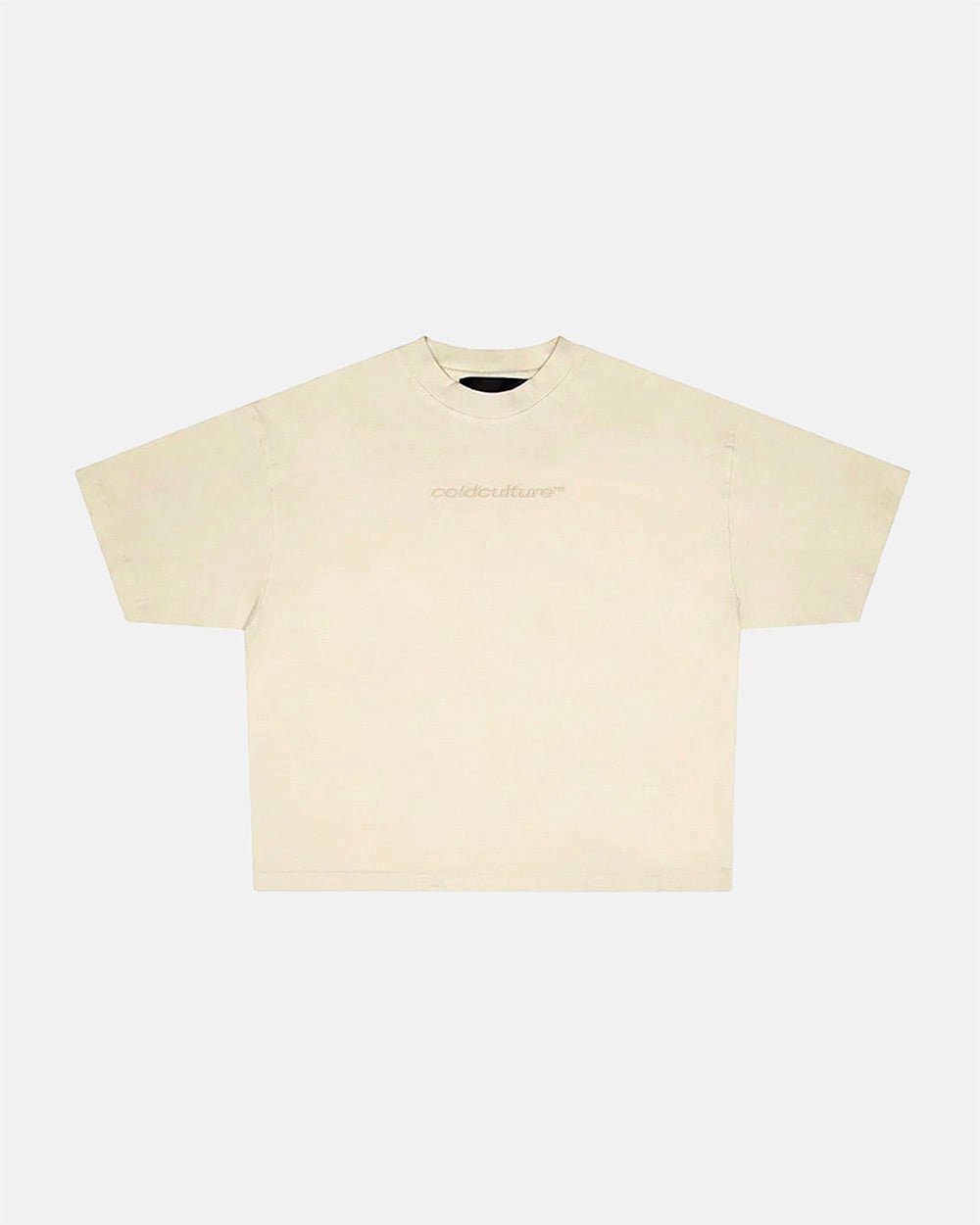 DISTRESS CURVED TEE CREAM - Cold Culture