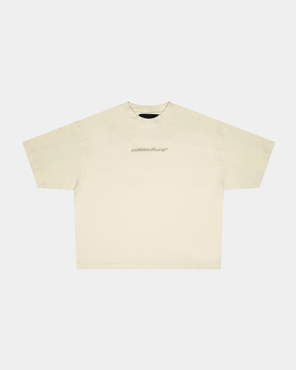 DISTRESS CURVED TEE CREAM - Cold Culture