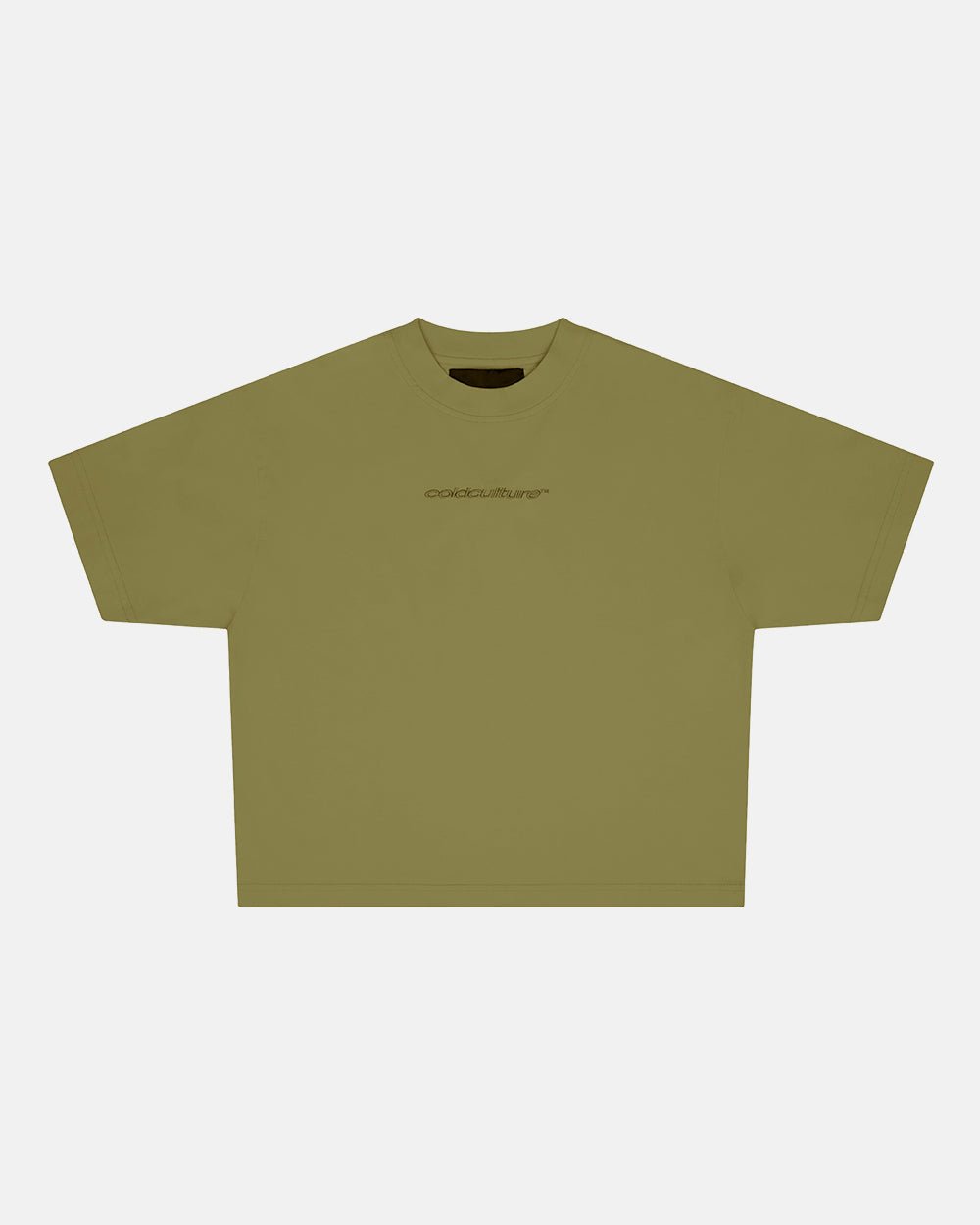 DISTRESS CURVED TEE GREEN - Cold Culture