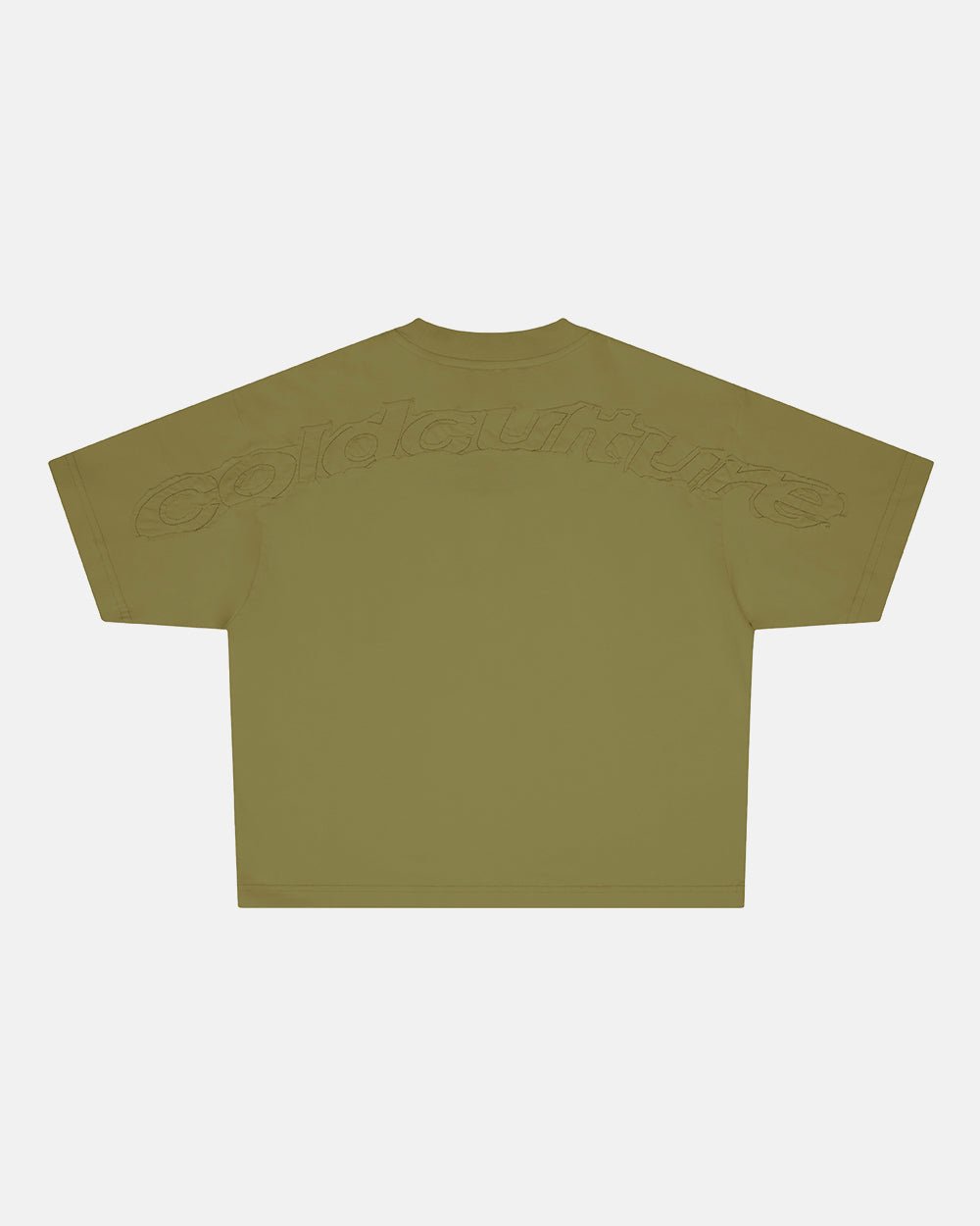 DISTRESS CURVED TEE GREEN - Cold Culture