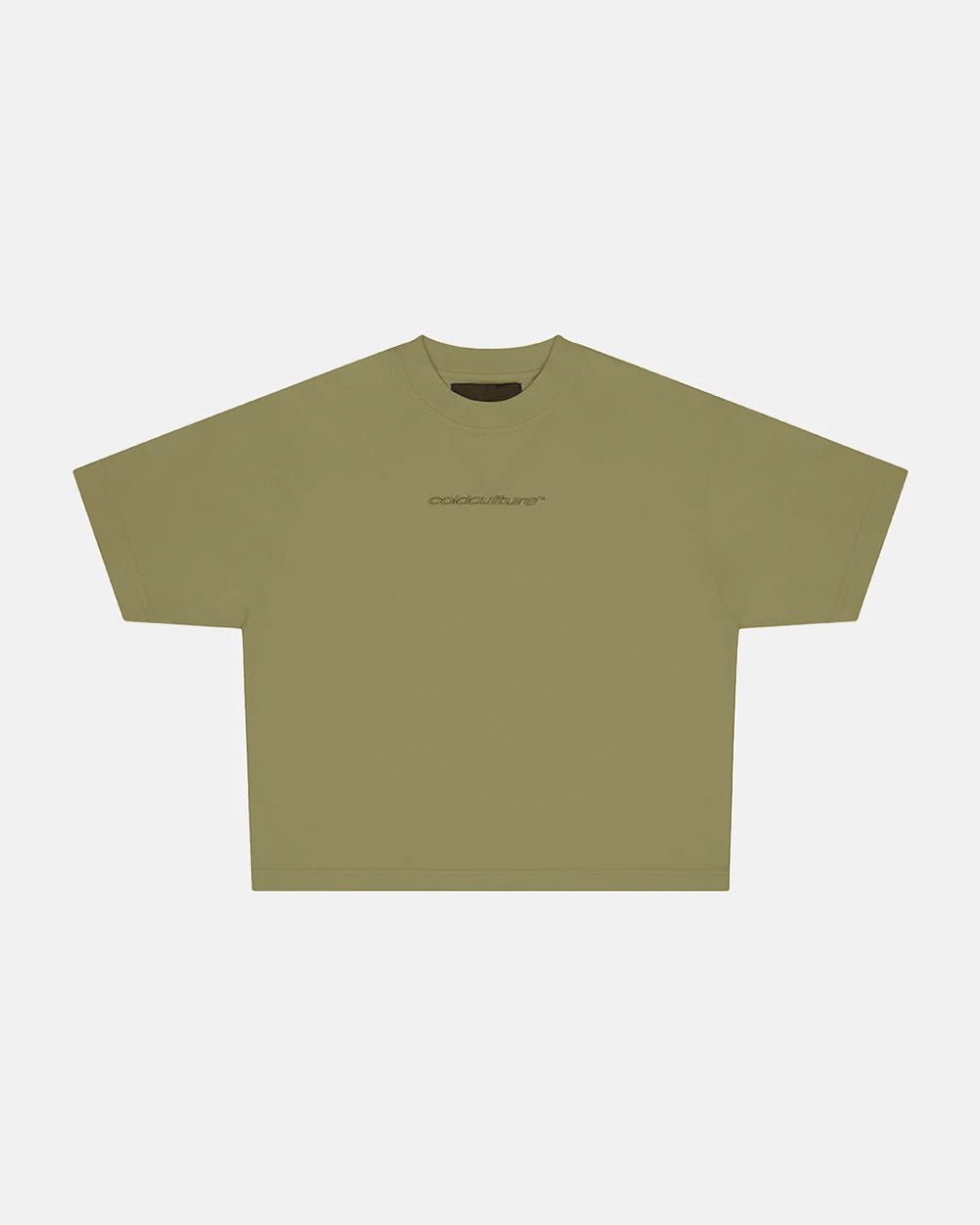 DISTRESS CURVED TEE GREEN - Cold Culture