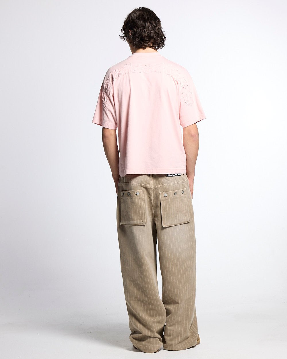 DISTRESS CURVED TEE PINK - Cold Culture