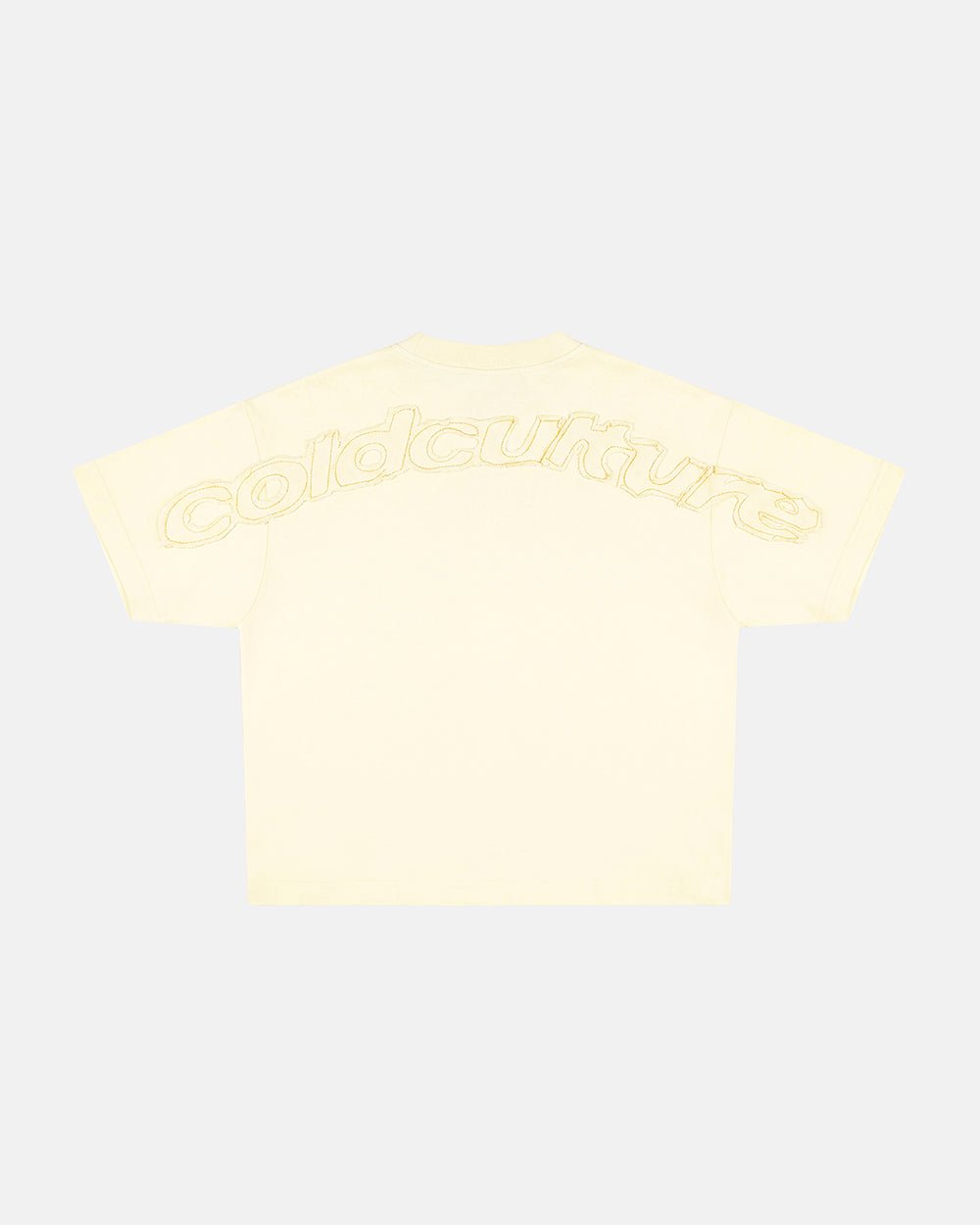 DISTRESS CURVED TEE YELLOW - Cold Culture