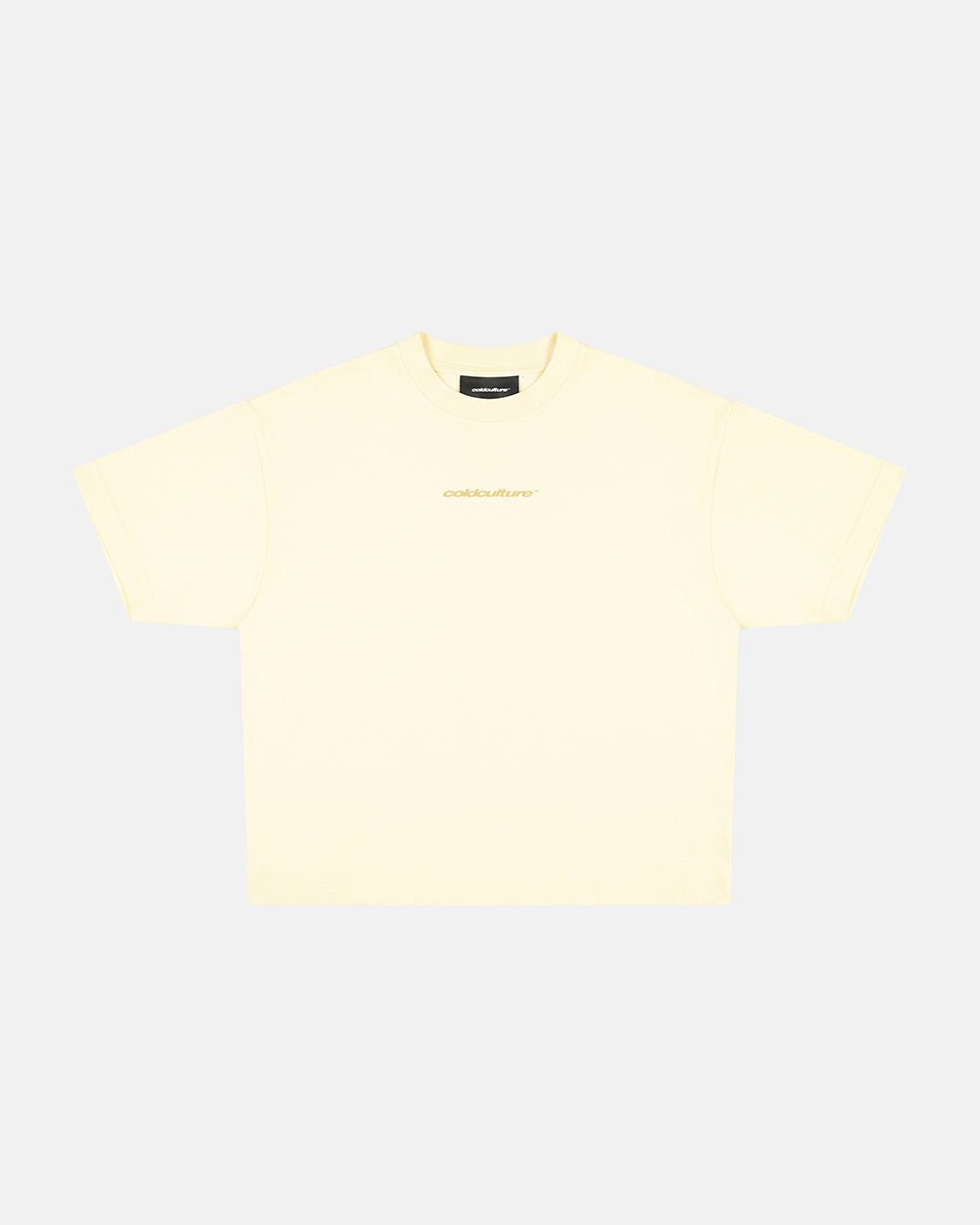DISTRESS CURVED TEE YELLOW - Cold Culture