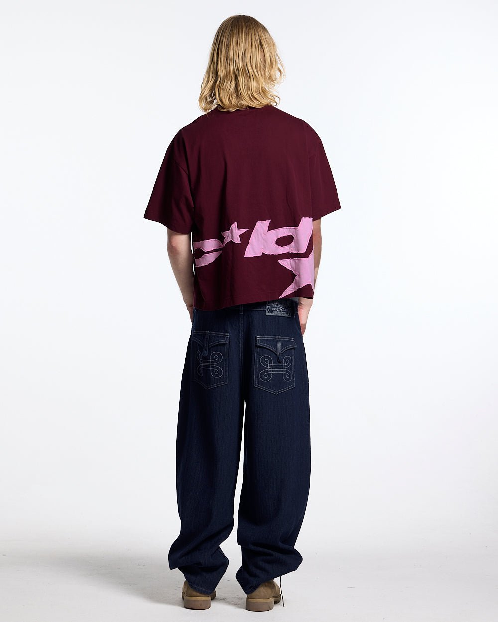 DISTRESS DEFENSE TEE BURGUNDY - Cold Culture