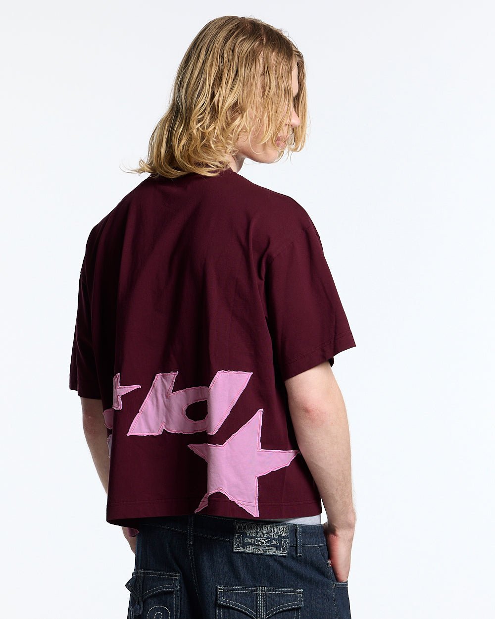 DISTRESS DEFENSE TEE BURGUNDY - Cold Culture