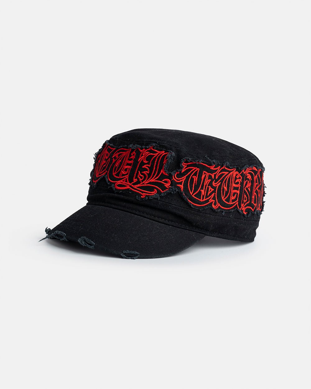 DISTRESS GOTHIC CAP BLACK - Cold Culture