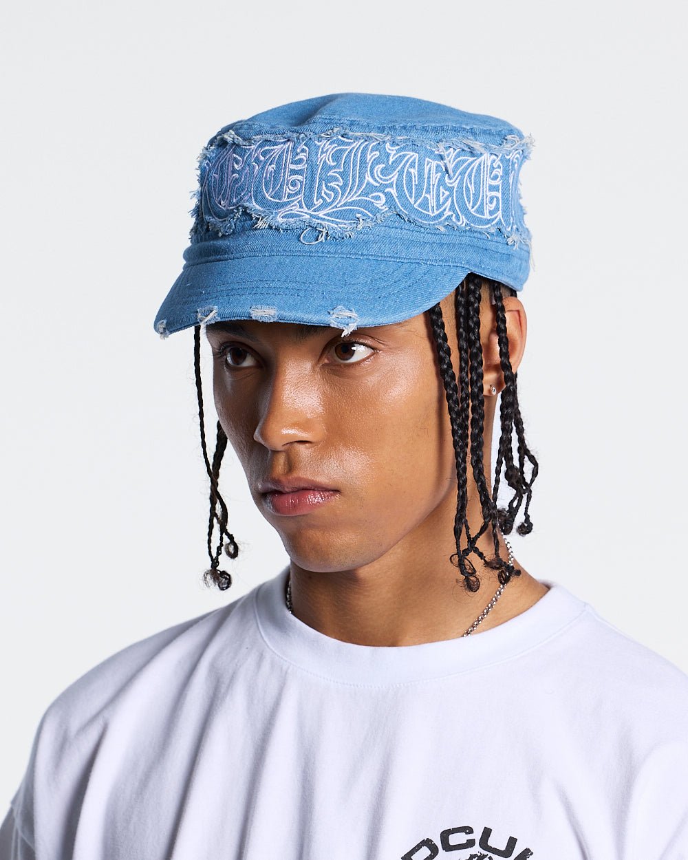 DISTRESS GOTHIC CAP DENIM - Cold Culture