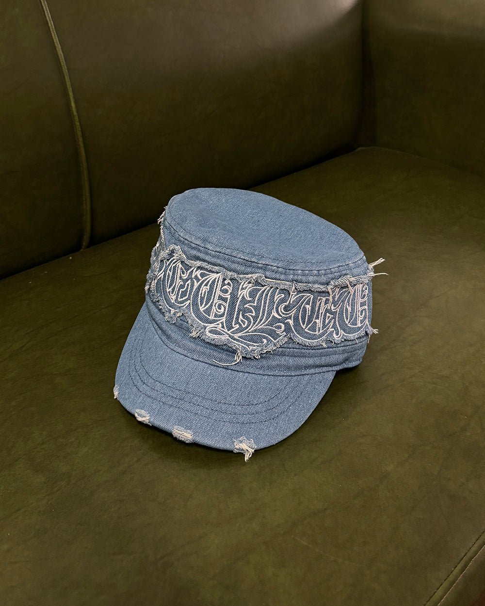 DISTRESS GOTHIC CAP DENIM - Cold Culture