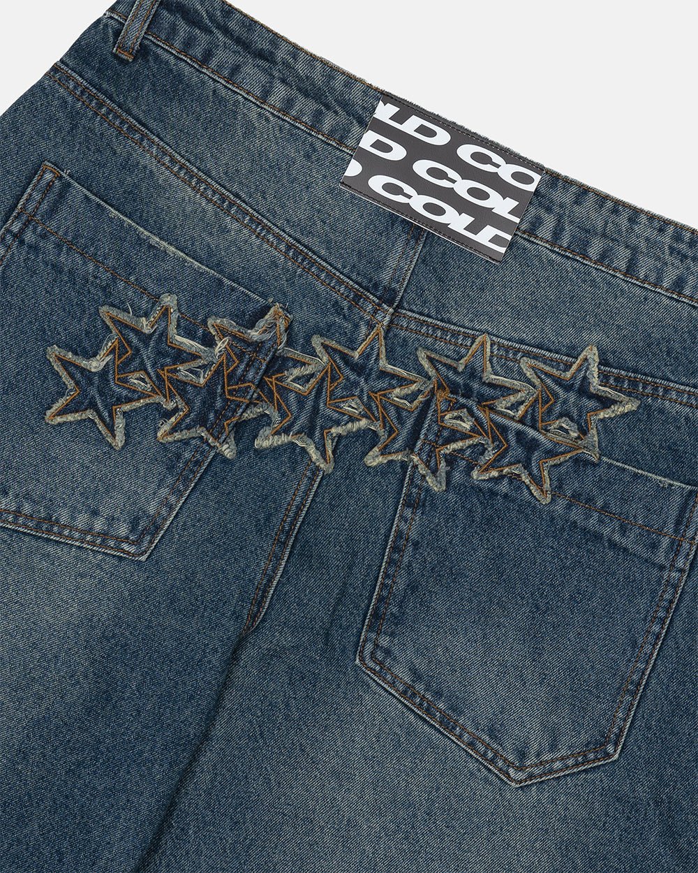 DISTRESS STARS V2 PANTS BLUE DENIM - Cold Culture