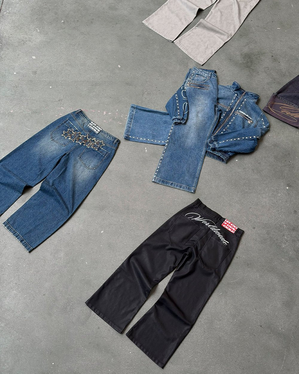 DISTRESS STARS V2 PANTS BLUE DENIM - Cold Culture