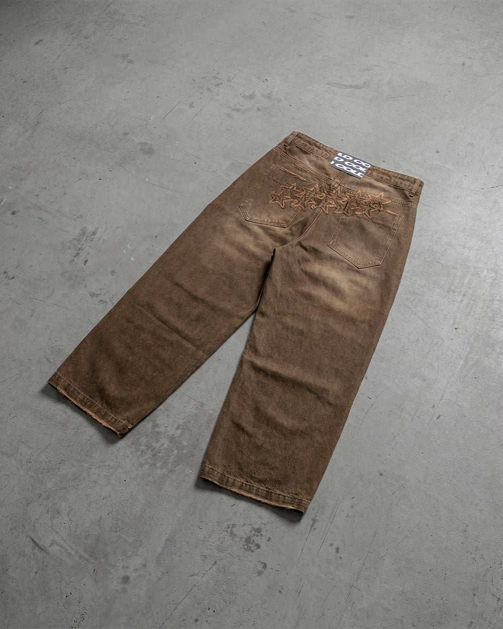 DISTRESS STARS V2 PANTS BROWN DENIM - Cold Culture