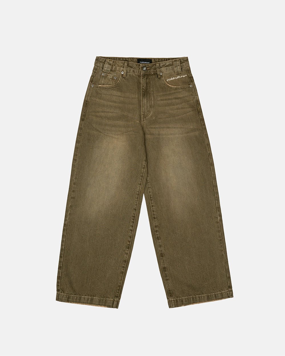 DISTRESS STARS V2 PANTS BROWN DENIM - Cold Culture
