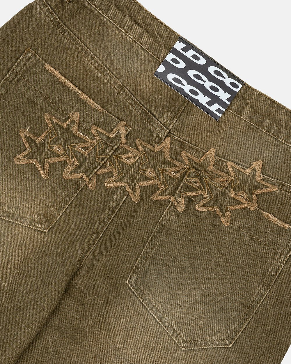 DISTRESS STARS V2 PANTS BROWN DENIM - Cold Culture